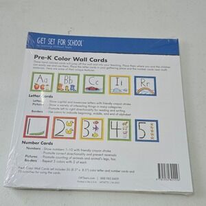 Learning Without Tears Get Set For School Pre-K Color Wall Cards LWT4775 36ct